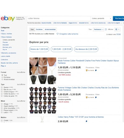 Exemple produit sur ebay - Prestashop et Dropshipping